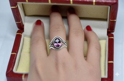 Women's luxury sapphire ring