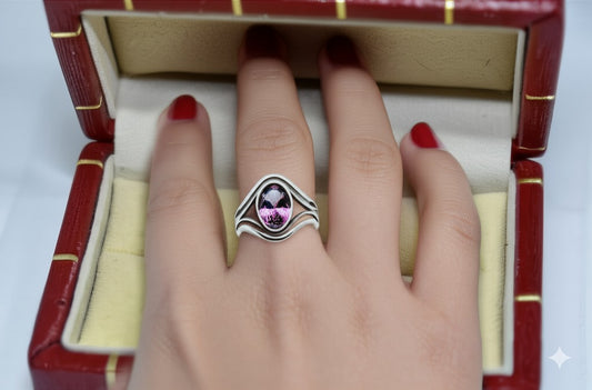 Women's luxury sapphire ring