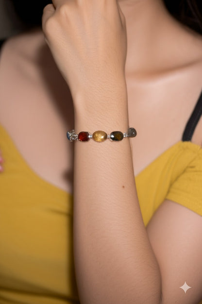 Women's multi colour tourmaline bracelet