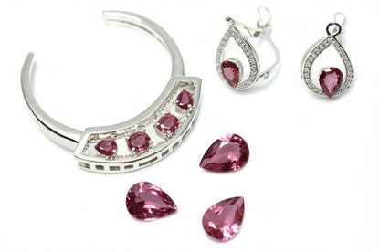 Pink Tourmaline Women's jewelry set