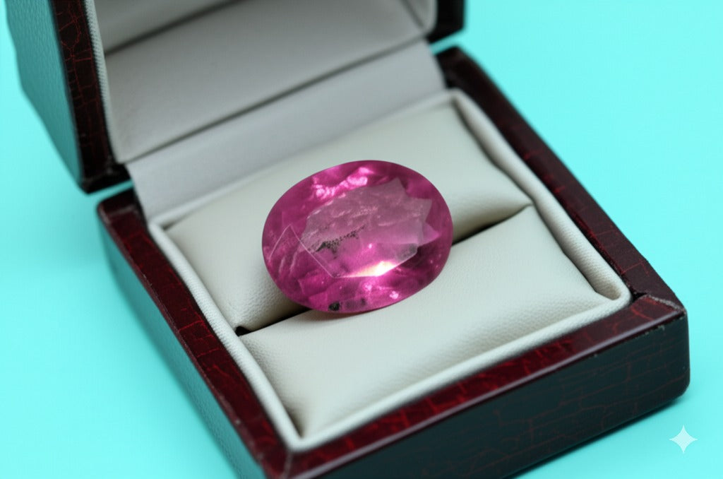 Women's red tourmaline pendant