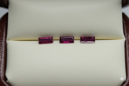 Women's red tourmaline jewelry set
