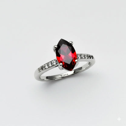 Women's Red garnet Ring