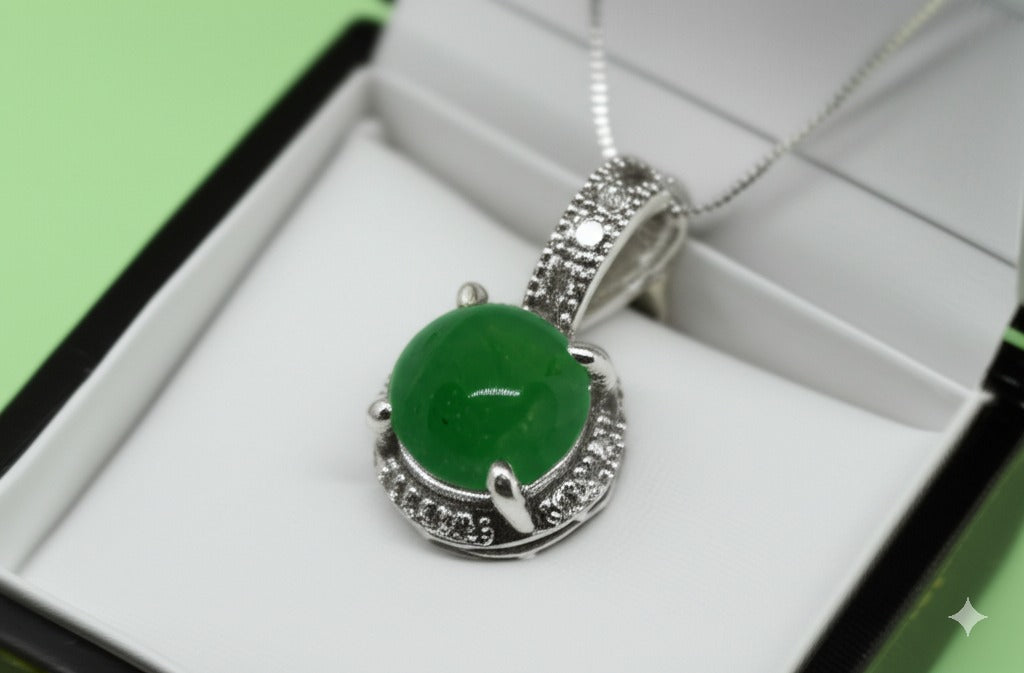 Women's nephrite pendant