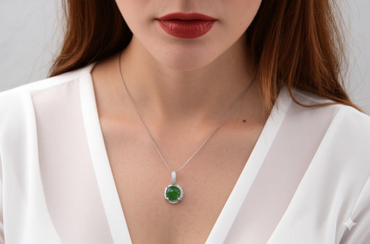 Women's nephrite pendant