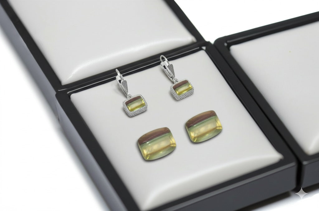 Banded flourite Women's earrings