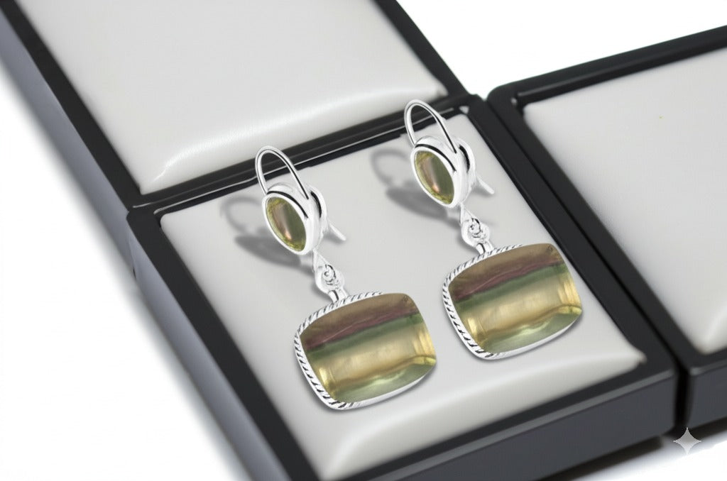 Banded flourite Women's earrings