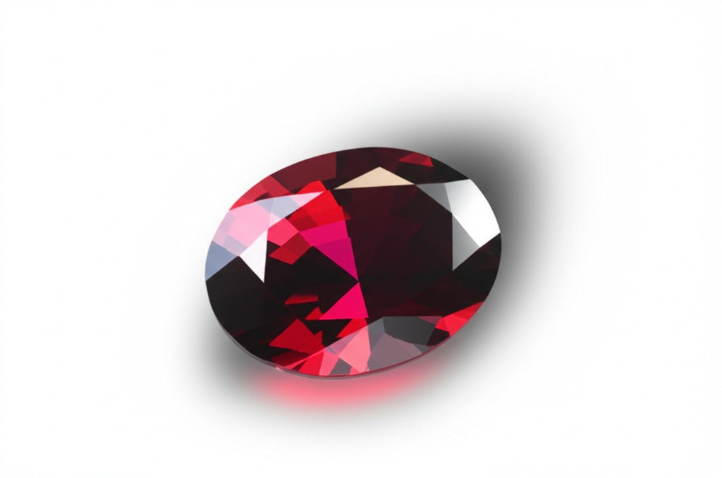 Women's red garnet pendant