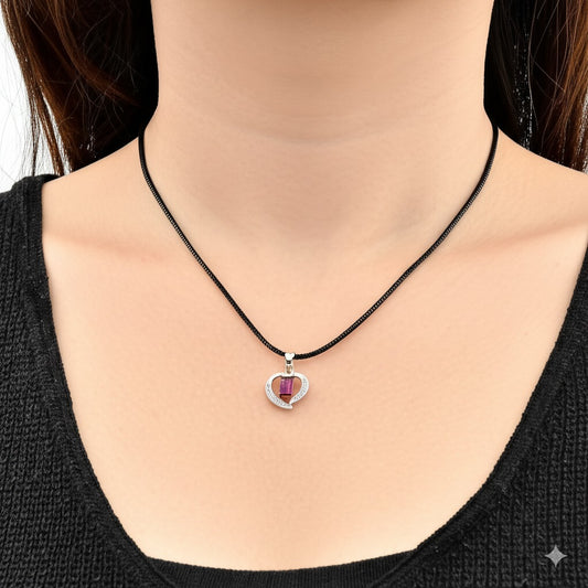 Women's red tourmaline pendant