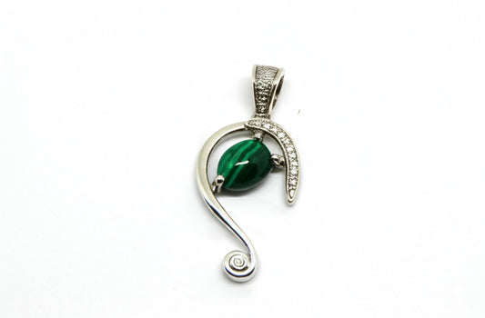 Women's malachite pendant