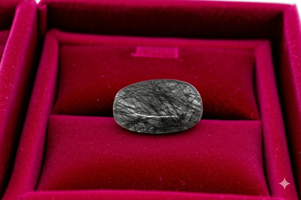 Women's black Rutile Quartz jewelry set