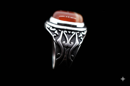 Men's sulemani agate Ring