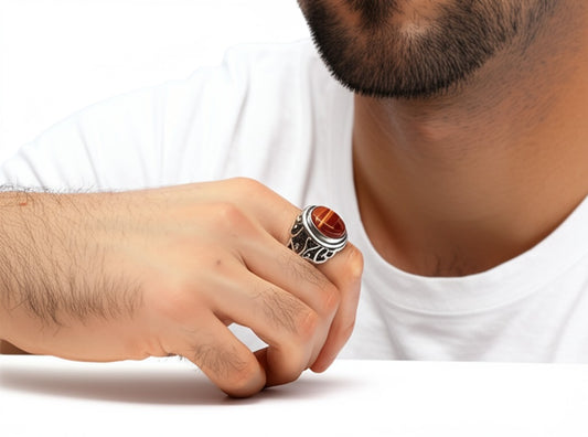 Men's sulemani agate Ring