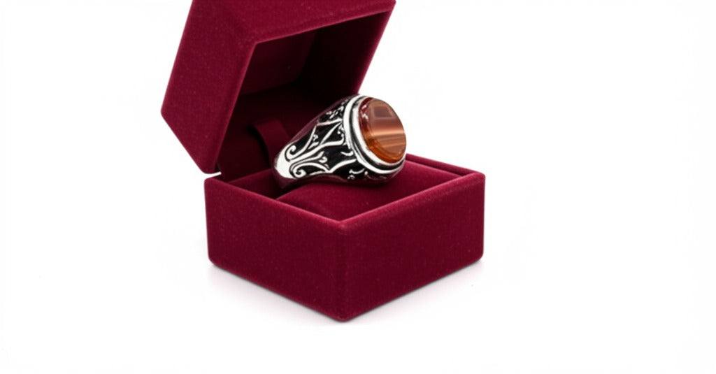 Men's sulemani agate Ring