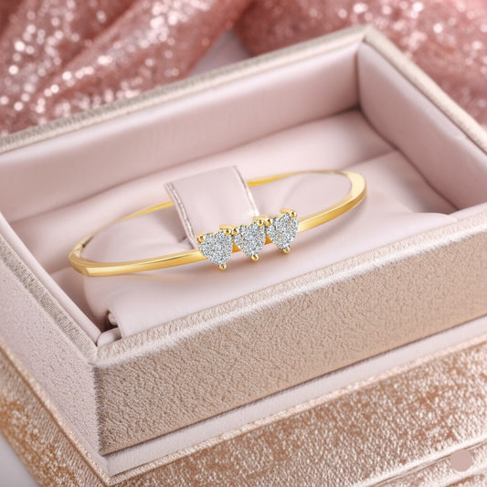 Women's luxury gold diamond bracelet