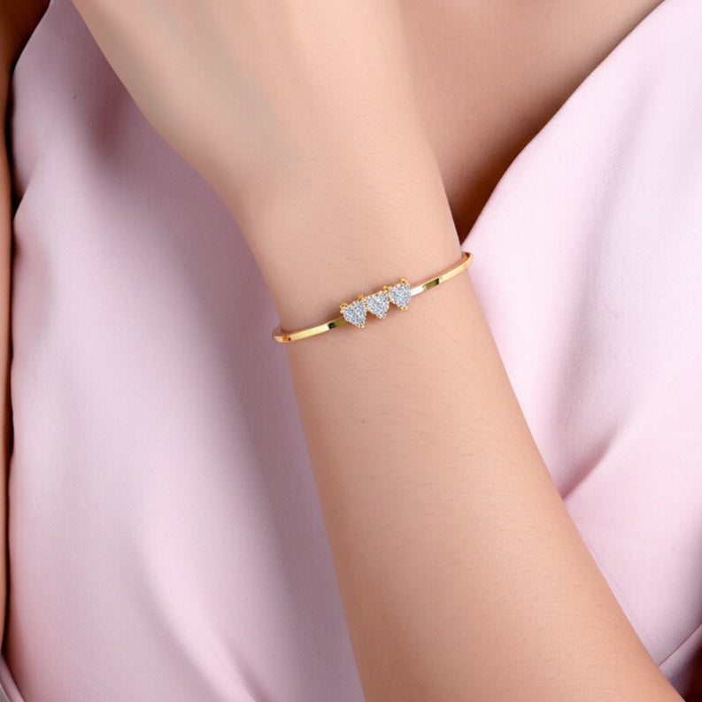 Women's luxury gold diamond bracelet