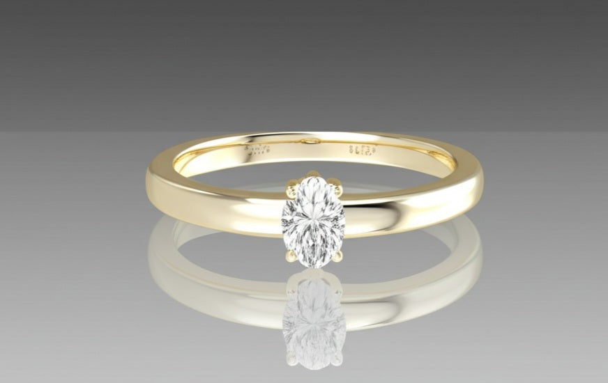 Women's luxury gold diamond Ring