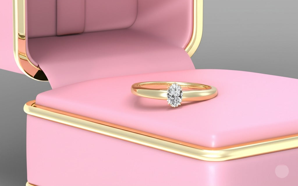 Women's luxury gold diamond Ring