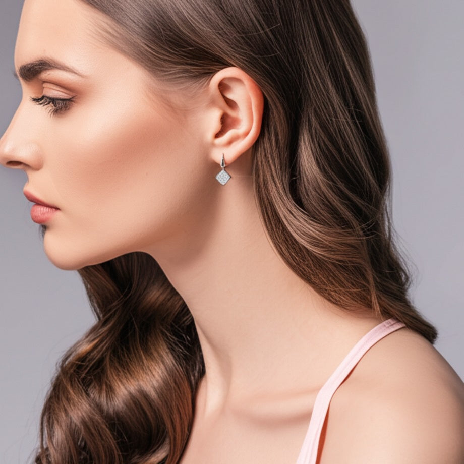 Women's luxury gold earrings (Diamond)