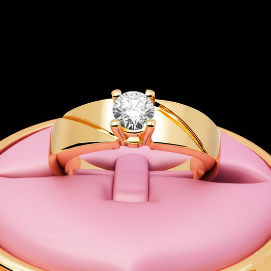 Women's luxury gold diamond Ring