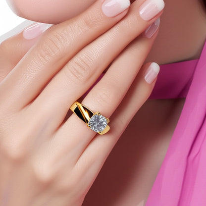 Women's luxury gold diamond Ring
