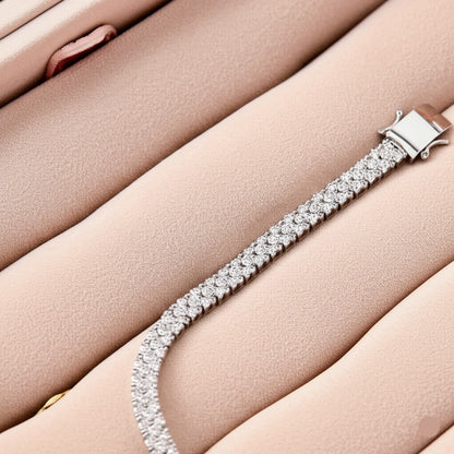 Women's luxury white gold diamond bracelet