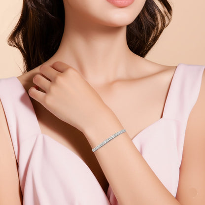 Women's luxury white gold diamond bracelet
