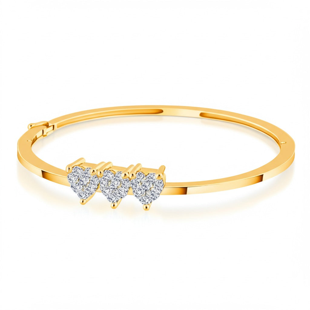 Women's luxury gold diamond bracelet