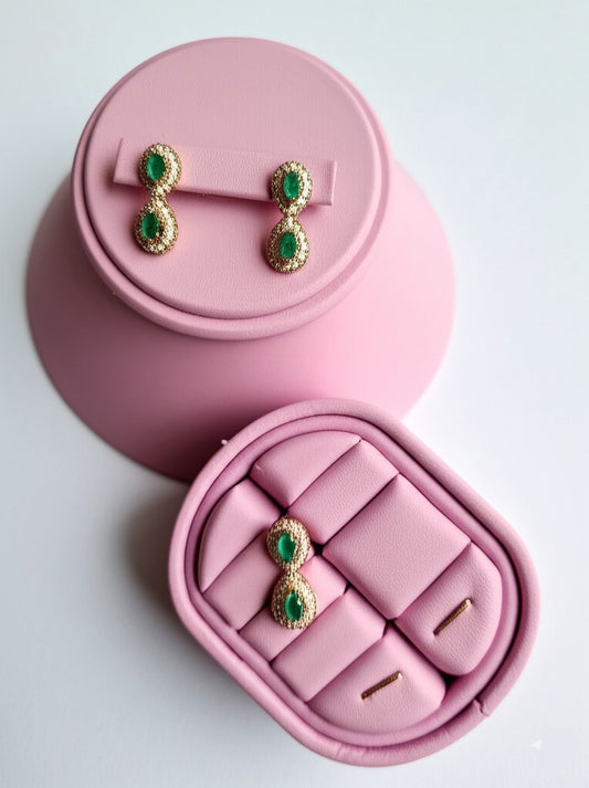 Emerald women's luxury earrings