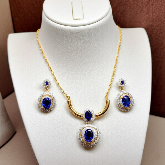 women's luxury sapphire jewelry set
