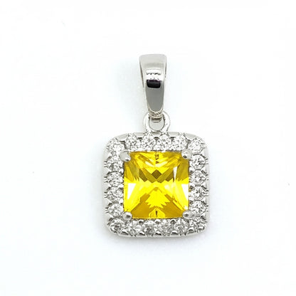 women's luxury yellow sapphire pendant
