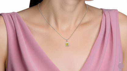 women's luxury yellow sapphire pendant