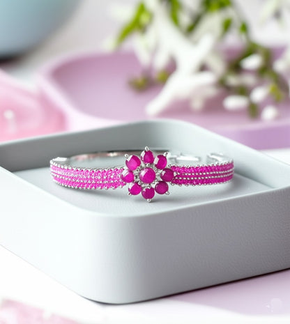 Women's luxury white gold ruby bracelet