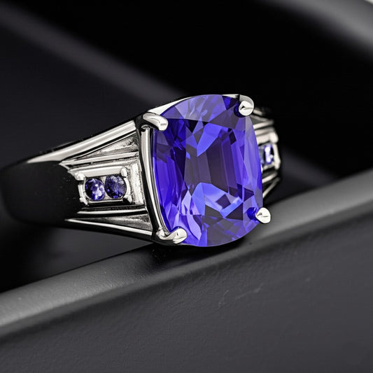 Men's tanzanite ring