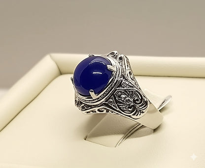 Men's Blue sapphire Ring