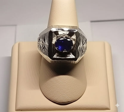 Blue Sapphire Custom Ring
