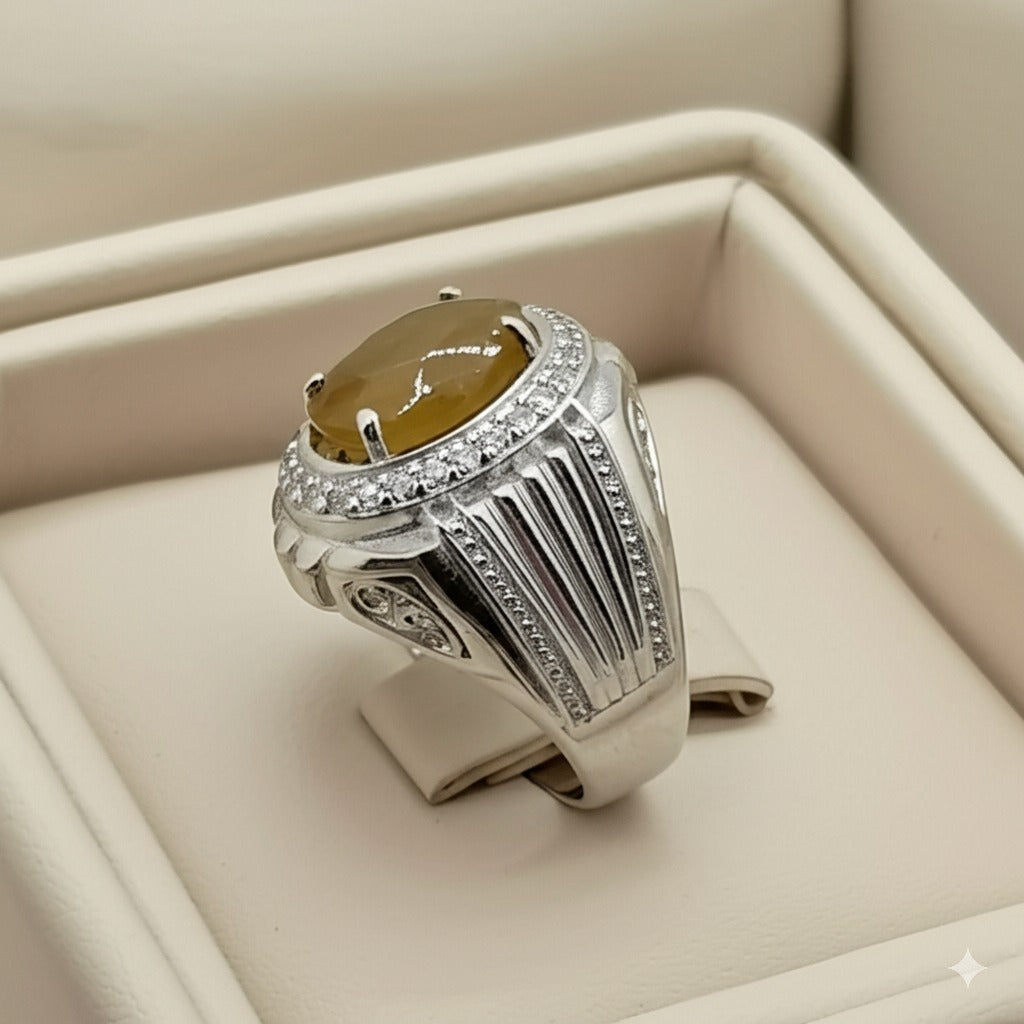 Men's yellow sapphire Ring