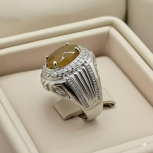 Men's yellow sapphire Ring