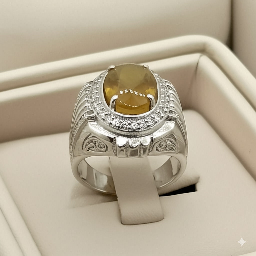 Men's yellow sapphire Ring