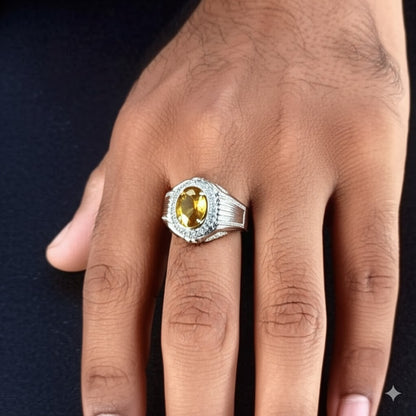 Men's yellow sapphire Ring