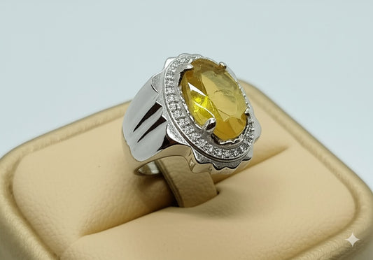 Men's Yellow sapphire Ring