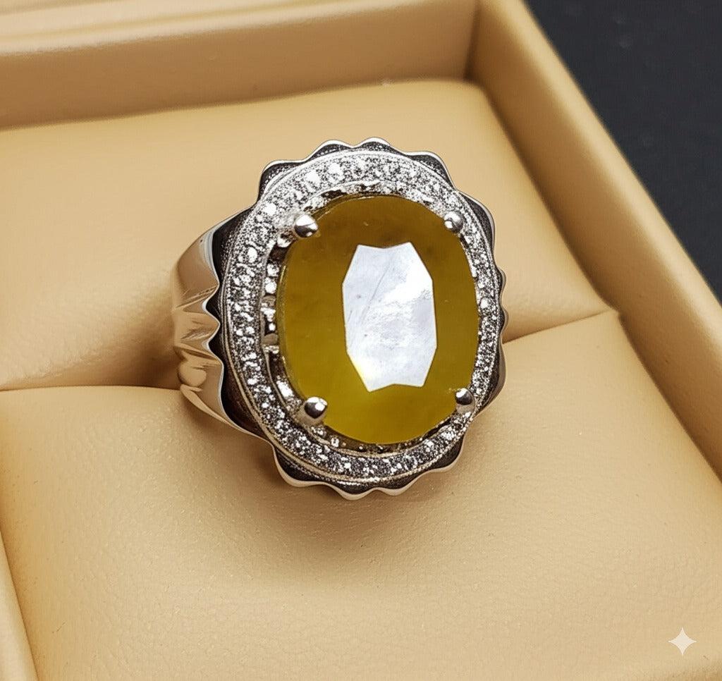 Men's Yellow sapphire Ring