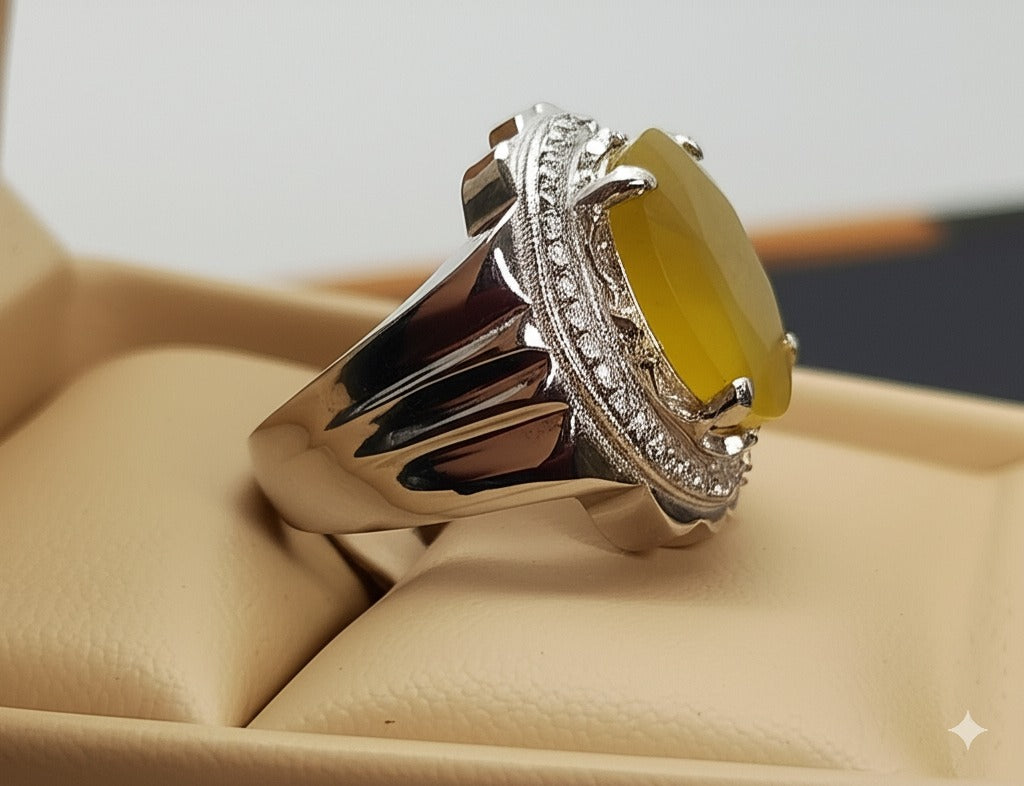 Men's Yellow sapphire Ring