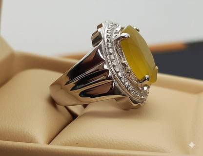 Men's Yellow sapphire Ring