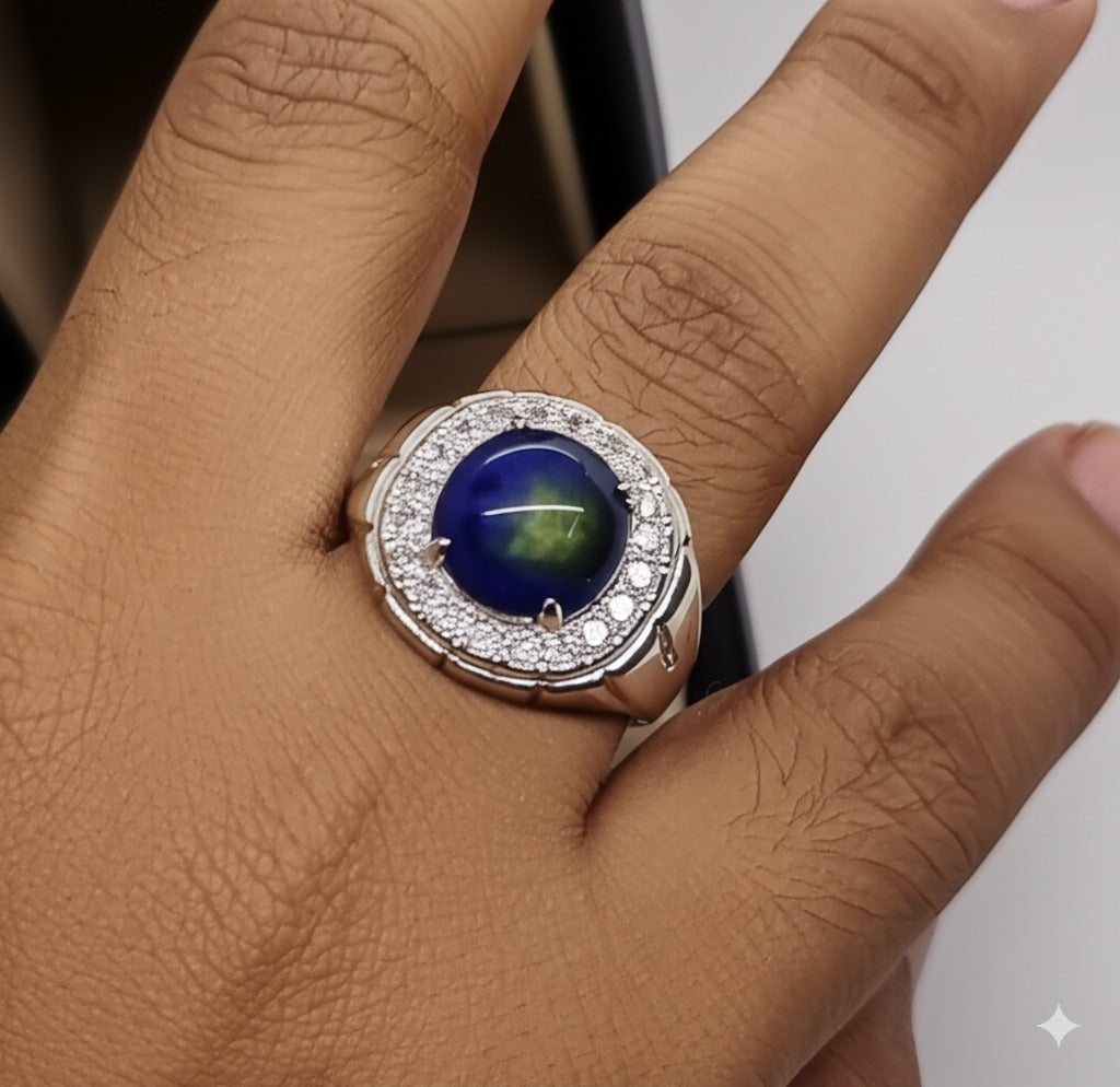 Men's Blue sapphire Ring