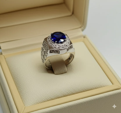Men's Blue sapphire Ring