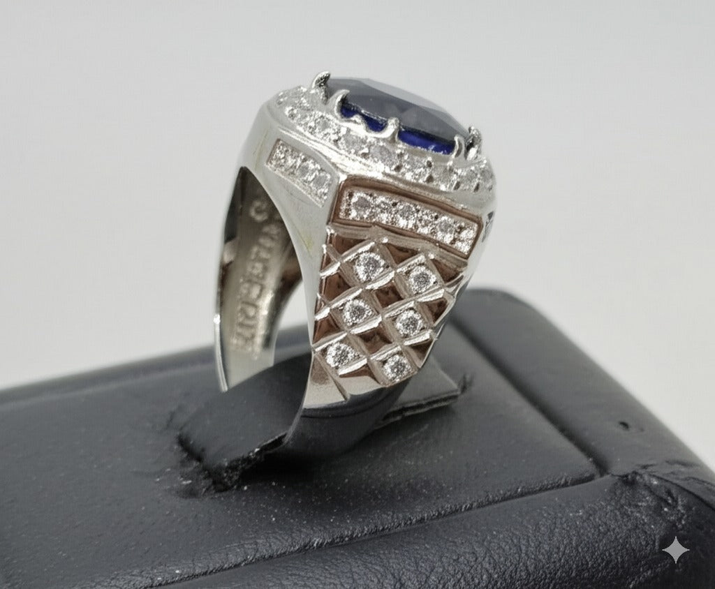 Men's Blue sapphire Ring