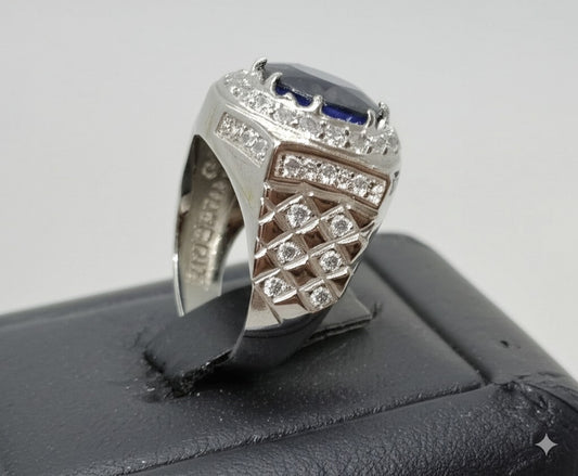 Men's Blue sapphire Ring