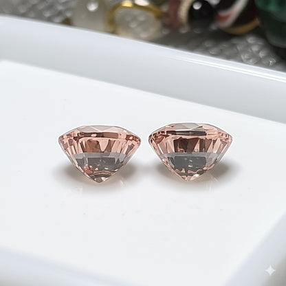 Morganite pair gemstone 17.29 cts