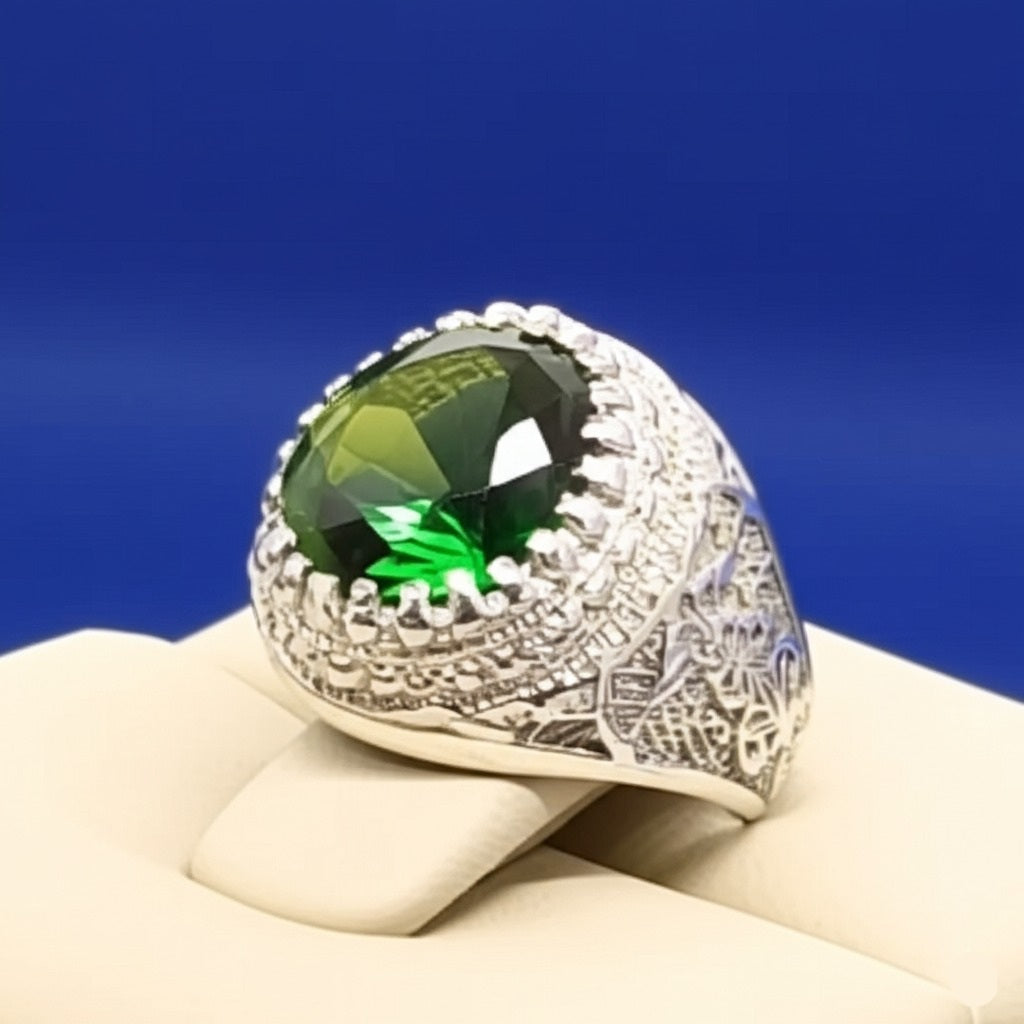 Men's peridot ring